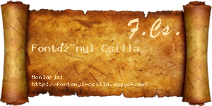 Fontányi Csilla névjegykártya