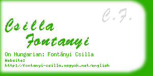 csilla fontanyi business card