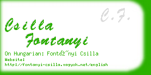 csilla fontanyi business card